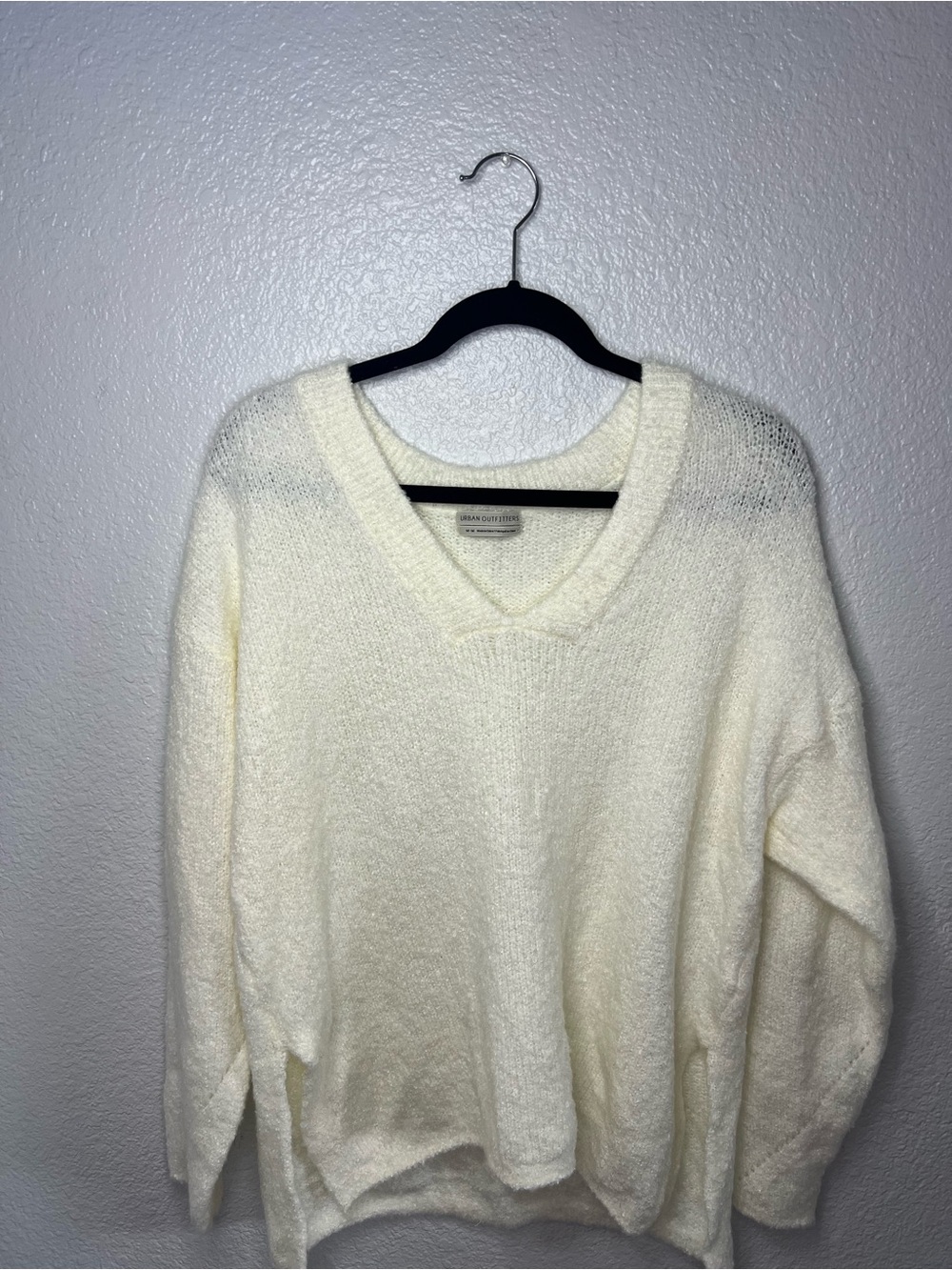 Urban Outfitters Cream V-Neck Knit Sweater